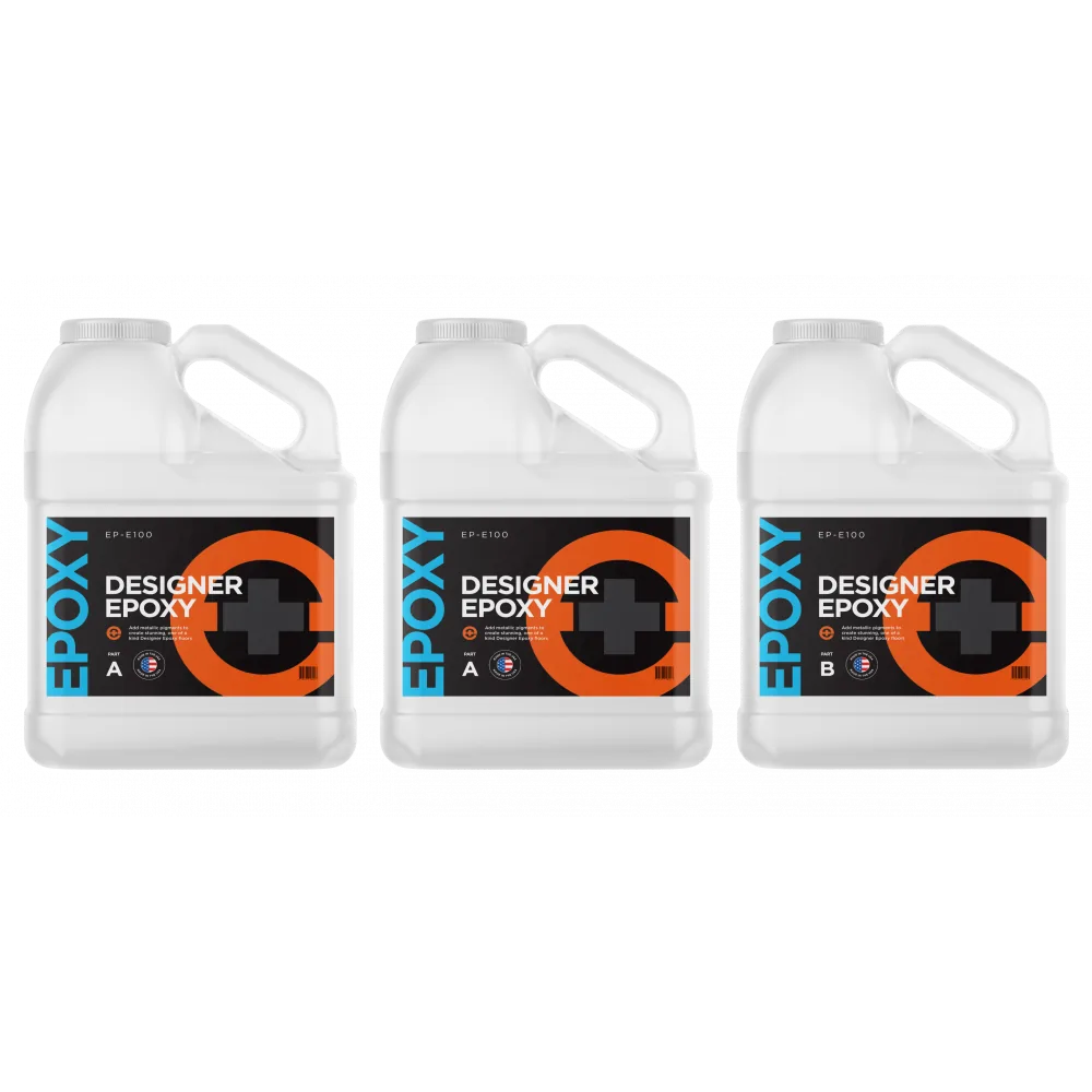 Epoxy Plus EP-E100 Designer Metallic Epoxy shown in an official manufacturer-controlled image.